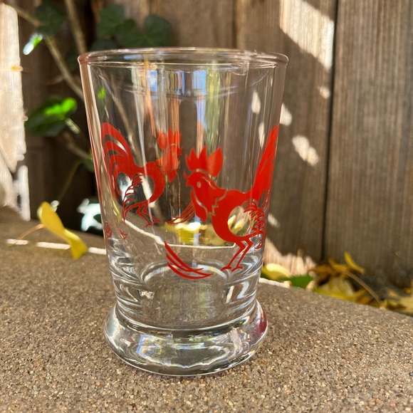 Libby Red Rooster Vintage Set of Chicken Juice Glasses Red Rooster & Cherry Cups - Picture 10 of 12